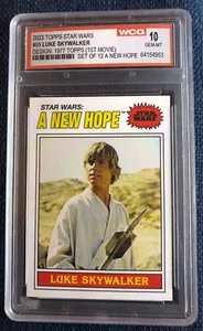 STAR WARS TOPPS Rare 1977 Card LUKE SKYWALKER Gem Mint 10 Ltd Print Run 1800 - Picture 1 of 2