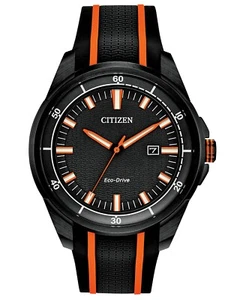 Citizen Drive From Eco-Drive Men's Black Silicone Strap Watch 45mm Watches - Picture 1 of 2