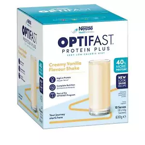 OPTIFAST VLCD Protein Plus Creamy Vanilla Flavour Shake 10 Pack 630g - Picture 1 of 5
