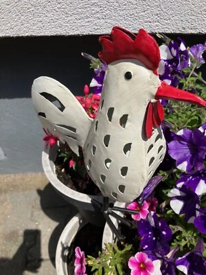 🐓 Huhn 🐓 Windlicht, Teelichthalter Metall - Bild 1 von 4