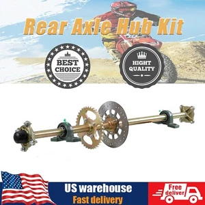 44" Rear Axle Hub Kit Brake Caliper Sprocket Bearing For Go Kart ATV Quad Buggy - Picture 1 of 11