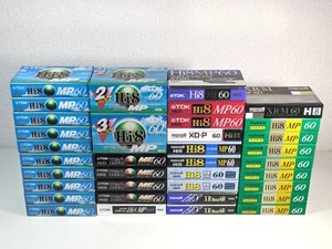 【Lot SCELLÉ de 40 】TDK / Maxell / FUJI FUJIFILM Hi8 60min cassettes vidéo - Photo 1 sur 21