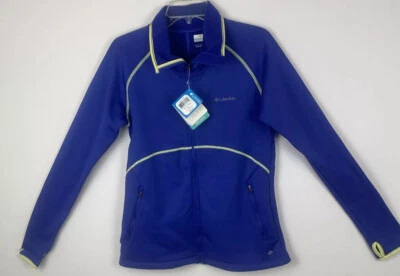 CHAQUETA MUJER COLUMBIA PASSO ALTO CREMALLERA COMPLETA NUEVA CON ETIQUETAS, AZUL REAL/AMARILLO, L Foto 1 de 4