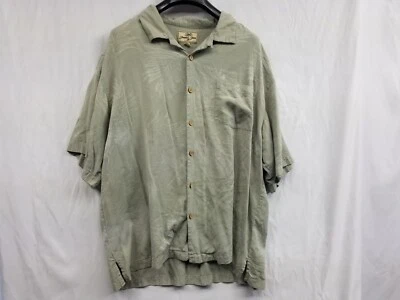 Camisa Hawaiana Jaxx Para Hombre Talla XL Beige Floral Seda Ver Medidas  Foto 1 de 4