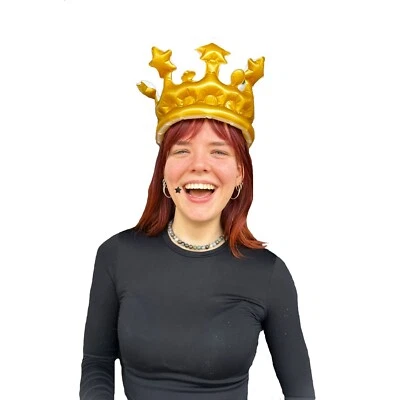 Gold Crown Inflatable Happy Birthday Princess Girls Party Hen Party Royal — 第 1/4 张图片