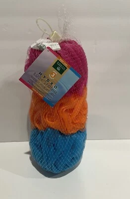  Earth Therapeutics Hydro Body Sponge with Ribbon Strap -Pink Orange Blue 3 PACK - Изображение 1 из 4