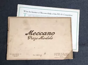 1917 Meccano Company Erector Set PRIZE MODEL Instruction Book Competition - Picture 1 of 4