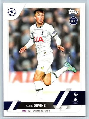 Alfie Devine 2022-23 Topps UEFA Club Competitions RC Tottenham Hotspur #129 - Image 1 of 2