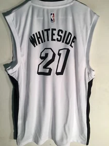Adidas NBA Jersey Miami Heat Hassan Whiteside White X-Mas sz L - Picture 1 of 1