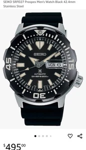 Reloj Seiko Prospex Hombre Negro - SRPD27K1 - Imagen 1 de 7