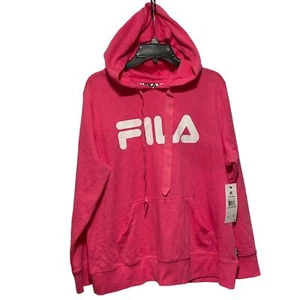Felpa con cappuccio Fila taglie forti curva rosa 1X - Foto 1 di 7