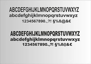 15 Buchstaben Sonderzeichen Zahlen Aufkleber versch Größen Schriften Farben /132 - Bild 1 von 1