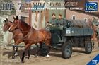 Wagon de campagne allemand RIICH MODÈLES 1/35 HF7 en acier tiré par des chevaux avec 2 chevaux #35043 🙂 USA
