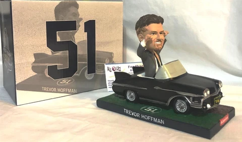 2018 SAN DIEGO PADRES TREVOR HOFFMAN " #51 RETIREMENT CAR" SGA BOBBLEHEAD ~ NIB Cover