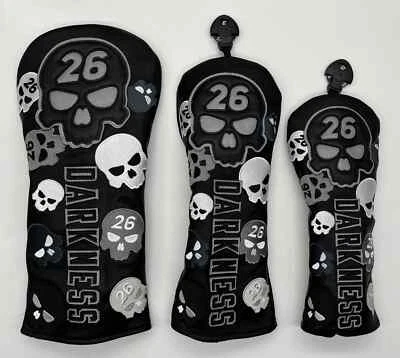 PXG Darkness Driver Fairway Wood Hybrid Headcover Set (Black)