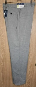 Ralph Lauren Comfort Flex Pants Classic Fit Stretch $79 Black/White Check 34X32 - Picture 1 of 7