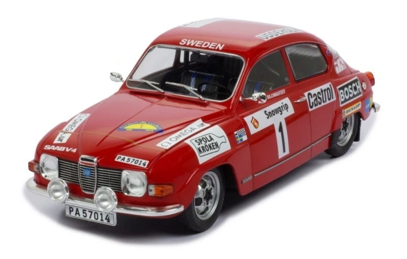 1/18 SAAB 96 V4 #1 WINNER SWEDISH 1973 BLOMQVIST HERTZ IXO 18RMC086A.20 - Immagine 1 di 1