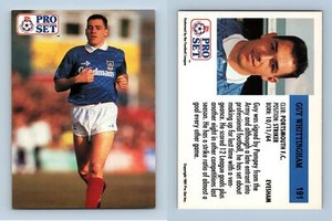 Guy Whittingham - Portsmouth #191 English League 1991-92  Pro Set Trading Card