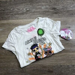 "NEW" LOL SURPRISE Graphic Print White Pullover T-Shirt Girls Size XS 4-5 - Picture 1 of 8