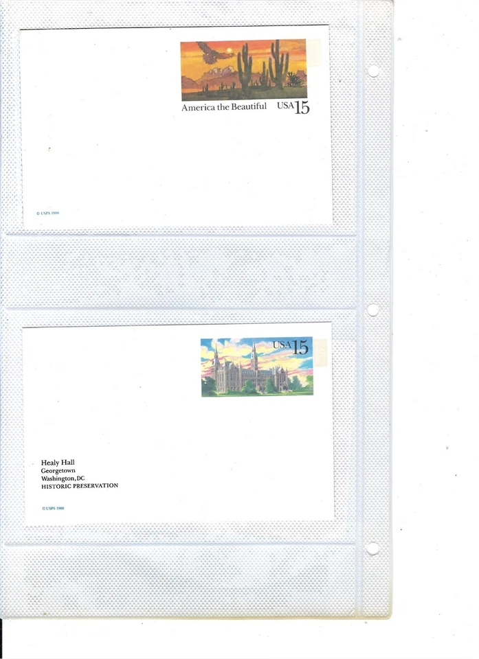 US: 2 postal cards NEW/used MNH 122902 - Image 1 of 1