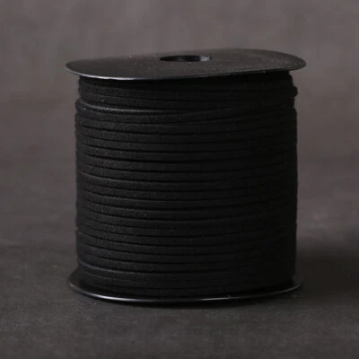 Cuerda de hilo de cuero de terciopelo con cordón de gamuza sintética plana de 5 yardas/100 yardas de 2,7 mm Foto 1 de 4