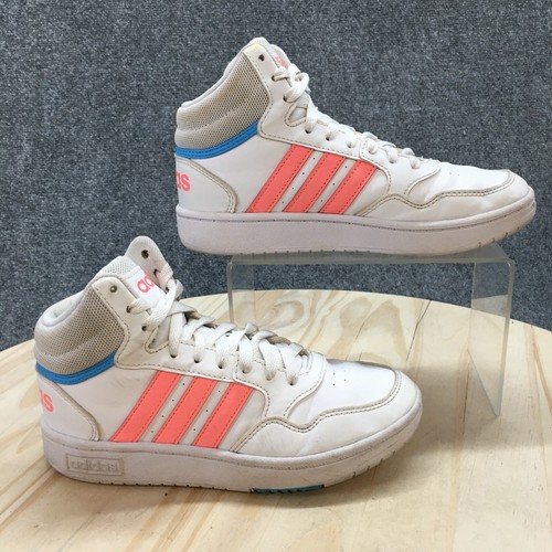 Scarpe Adidas Gioventù 3 Ragazze Cerchi Mid 3.0 Sneakers GW6110 Bianco Rosa NO SOLETTE