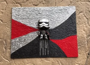 StarWars Phasma Pop Art By Aaron Goodwin 1/1 Painting Panel Canvas Size Is 11x14 - Picture 1 of 3