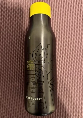 Botella de agua aislada de metal inoxidable Starbucks New York City Skyline 20 oz Foto 1 de 4