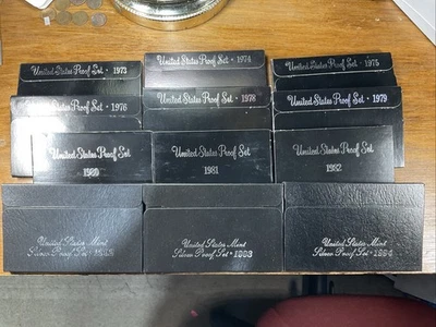 United States Proof Sets 1973,1974,1975,1976,1978,1979,1980,1981,1982,1992,93,94 - Image 1 of 4