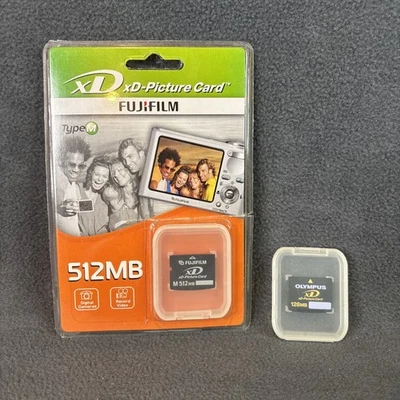 Olympus xD Memory Card 512MB & 128 MB for Fujifilm Cameras - Tested - Image 1 of 4