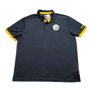 NFL Team Apparel Pittsburgh Steekers Herren schwarz & gelb Poloshirt 2XL neu mit Etikett - Bild 1 von 5