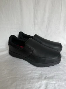 Zapatos negros Skechers 77157 Nampa Groton de espuma viscoelástica anchos antideslizantes para hombre - Imagen 1 de 6