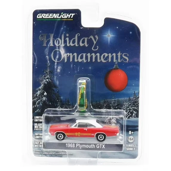 Greenlight Holiday Ornaments 1968 Plymouth GTX Hard Top Red 37120-C Diecast Car - Image 1 of 1