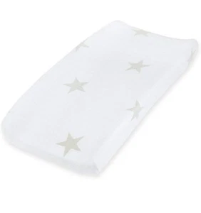 Aden Anais White Gray Twinkle Star Muslin Cotton Changing Pad Mat Cover 8718 - Picture 1 of 9