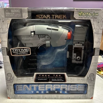 Pistola Star Trek Enterprise Trek Tek Flota Estelar Fase 2002 Art Asylum Totalmente Nueva Foto 1 de 4