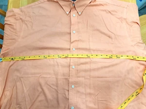 Roundtree & Yorke 3X Men's Button Down Short Sleeve Shirt Melon/Peach/Orange - Picture 1 of 6