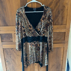 JTB Woman blouse pheasant hippie boho plus size 2X - Picture 1 of 9