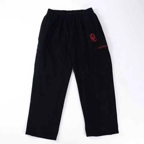 Oklahoma Sooners Colosseum Athletics Mens Pants Black Pockets Drawstring L Cover