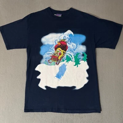 Dr. Seuss The Grinch Vtg Y2K Christmas 3D Graphic Santa Comedy Humor T Shirt -L - Image 1 of 4