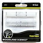 HO Scale Woodland Scenics A2984 Picket Fence w/Gates Hinges & Planter Pins