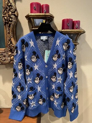 100% Authentic GUCCI x Disney Micky Mouse Jacquard Cardigan $1900+Tax Size: L - Image 1 of 4