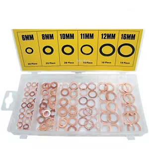 110 Stck. Kupferwaschmaschine Sortiment Set Massiver Sumpfstecker 6 8 10 11 12 16 mm Aufbewahrungsbox - Bild 1 von 1