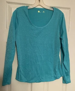Xersion Green Sparky Long Sleeve Shirt - Small - Picture 1 of 2