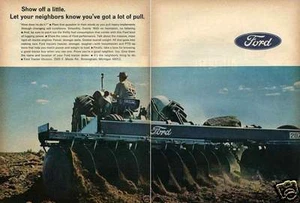 Anuncio impreso Ford 5000 1967 2 pg tractor agrícola con arado 207 - Imagen 1 de 2