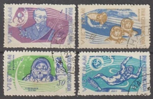 1965 North Vietnam Stamps Flight of Voskhod 2 Sc # 385-388 Cto Never Hinged - Picture 1 of 1