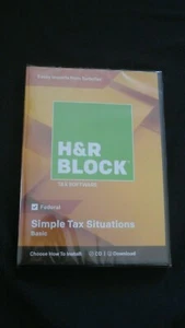 H & R Block Simple Tax Situations Basic 2018 Windows Mac Federal CD - Picture 1 of 2