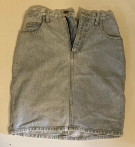 Damen Vintage 90’s Guess blau Denim Rock Größe 28 Made in USA klassisches Logo Taschen - Bild 1 von 9