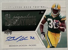 2007 Upper Deck Signature Sensations #SS-BJ Brandon Jackson Rc Rookie Auto 
