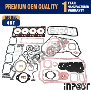 Upper & Lower Full Gasket For Cummins Engine 3.9L 4B 4BT 4BTA Head Gasket Set - Foto 1 di 5