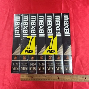 Pack de 7 cintas VHS nuevas MAXELL T-120XL-HIFI - Imagen 1 de 4